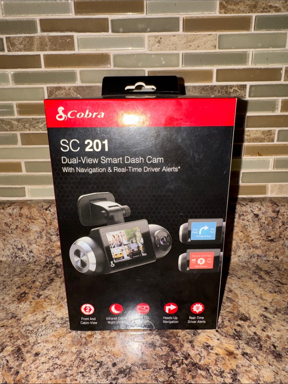 SC201 Dual-View Smart Dash Cam - Black